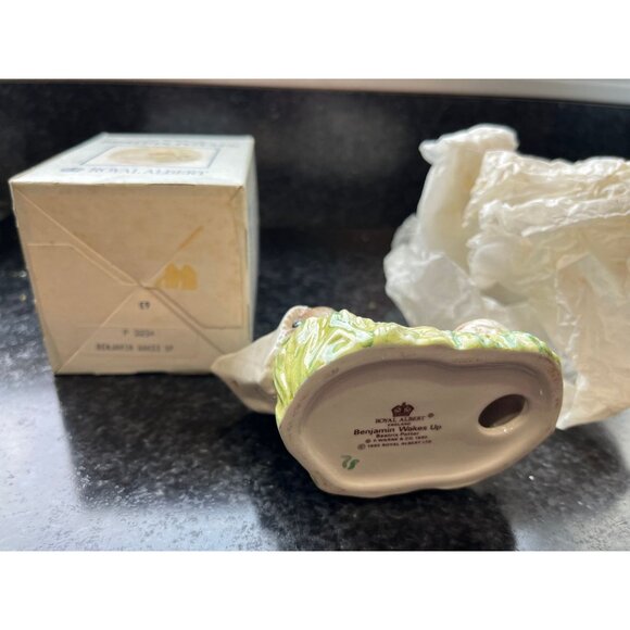 Vintage Beatrix Potter Benjamin Wakes Up BP6a Figurine Royal Albert 1990 F Warne - Picture 6 of 7